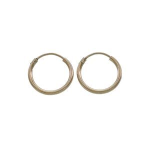 Estate Gold-Tone Sterling Silver 925 Hoop Earrings